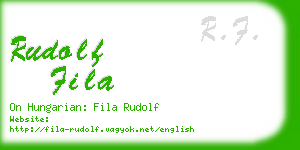 rudolf fila business card